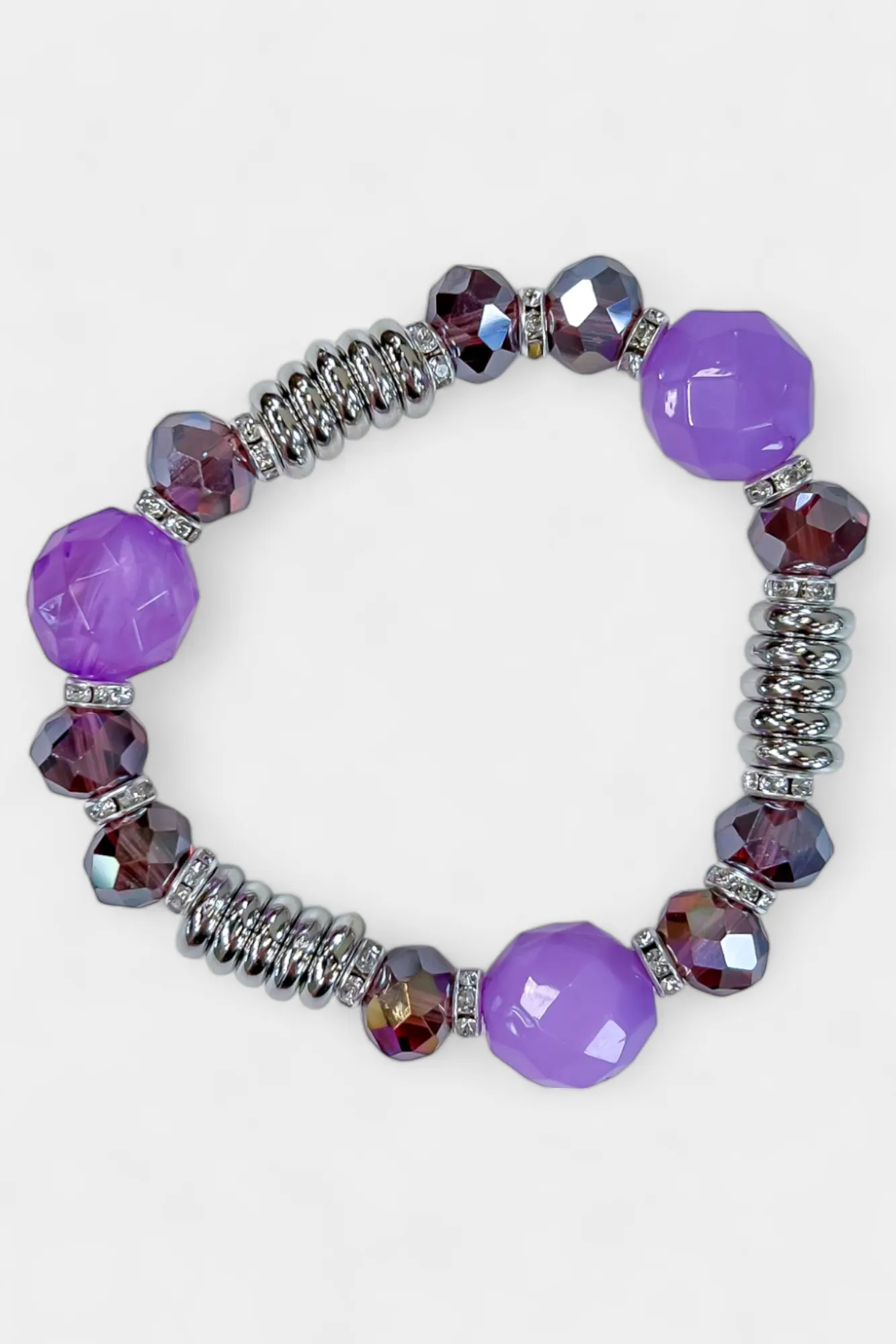 Iridescent Stone Stretch Bracelet