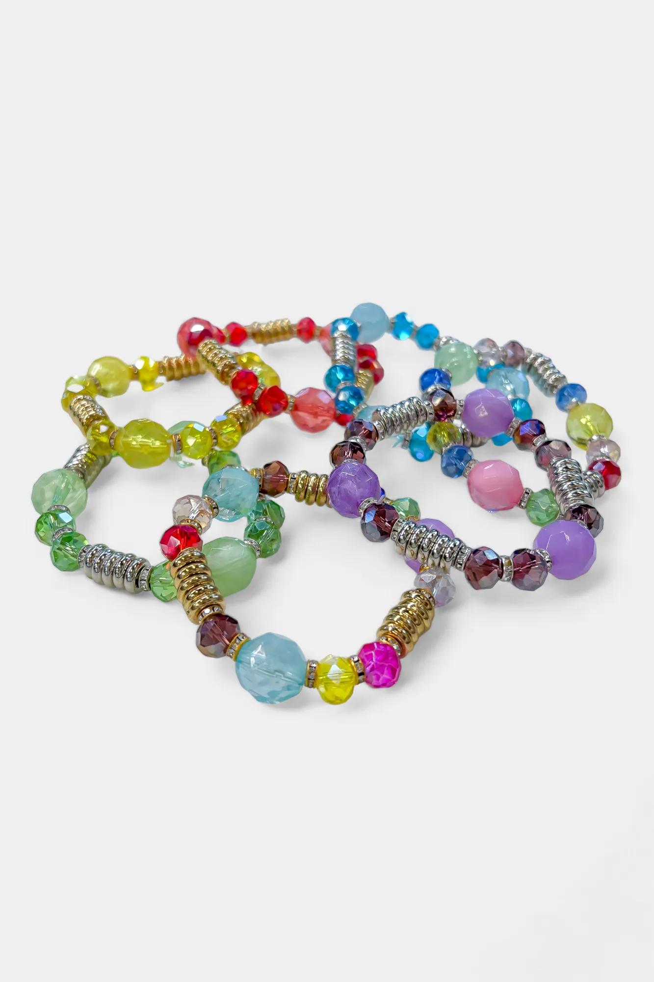 Iridescent Stone Stretch Bracelet