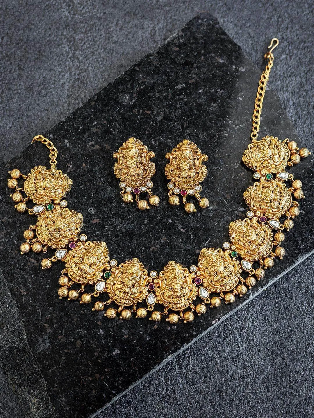 Kemp Lakshmi Designer Necklace With Studs