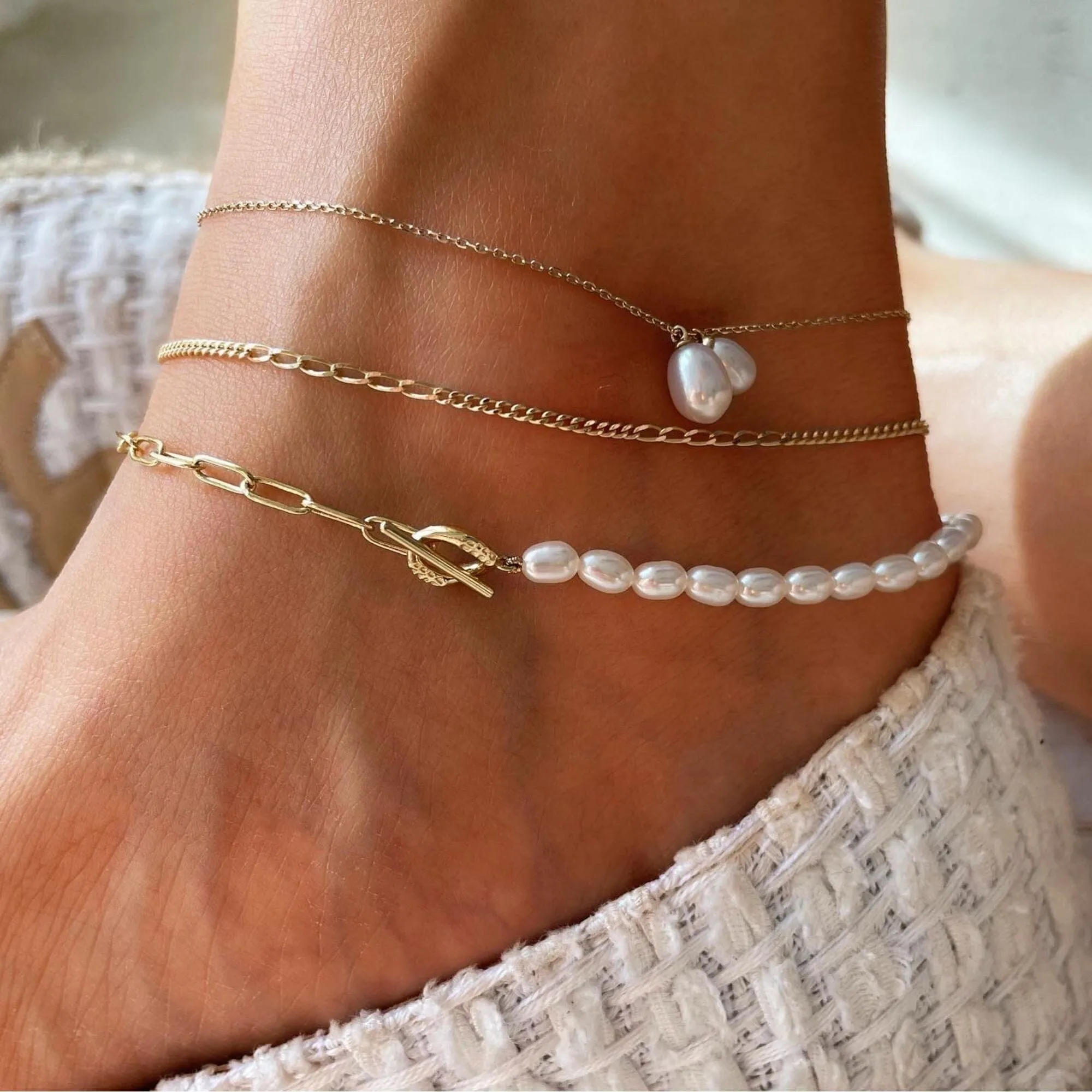 Koda ornate curb chain anklet