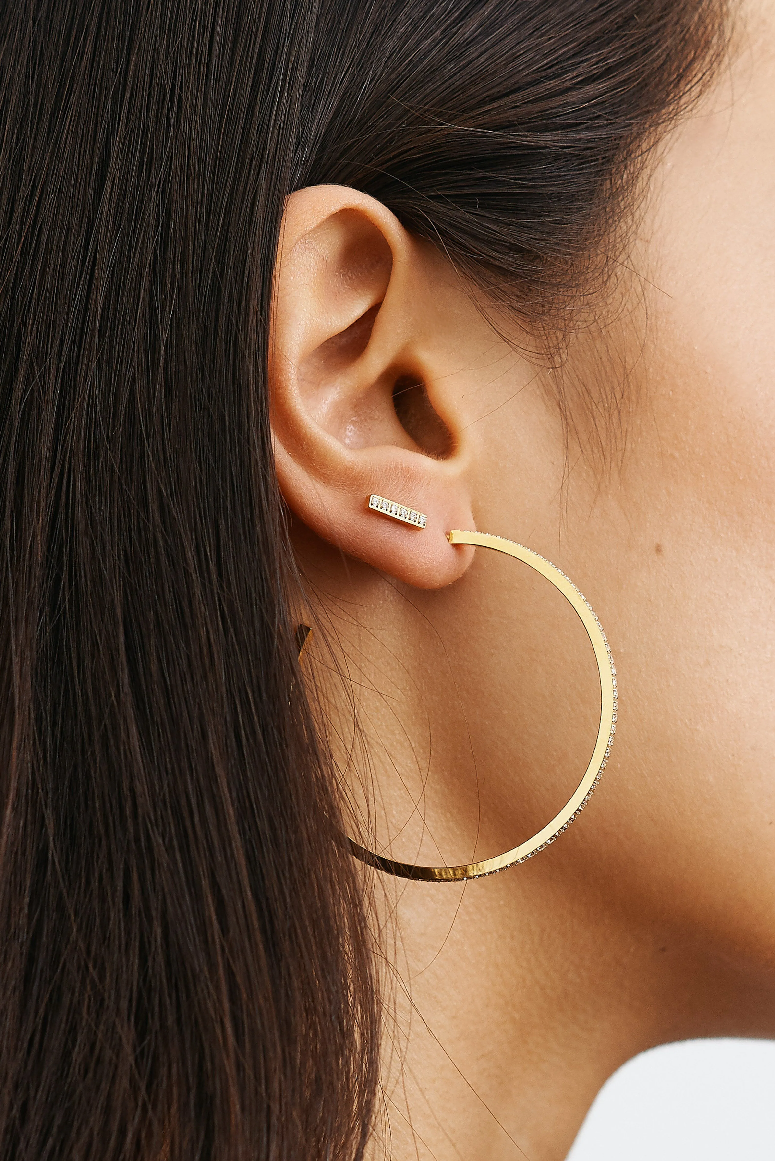 Large Diamond Hoops