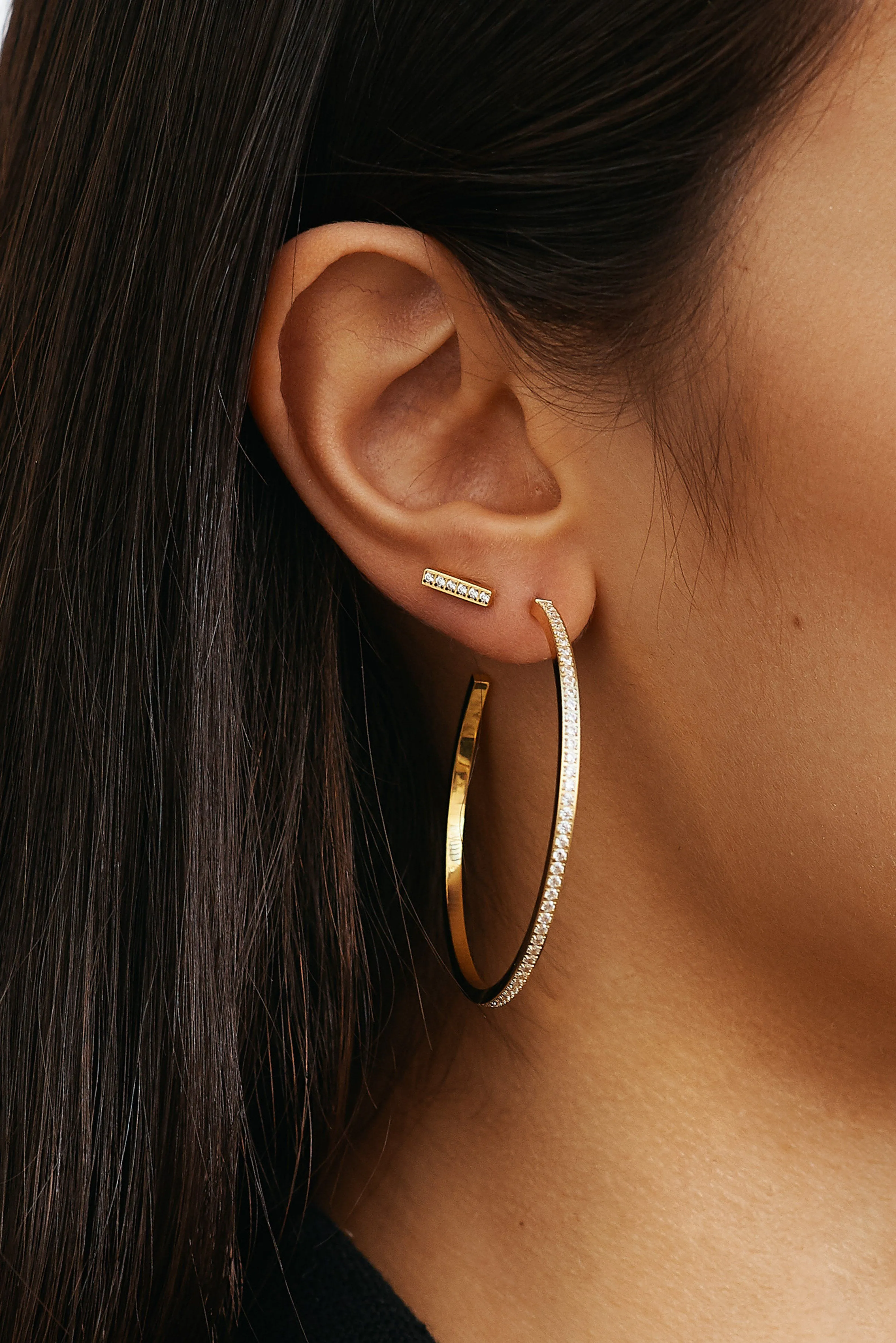 Large Diamond Hoops