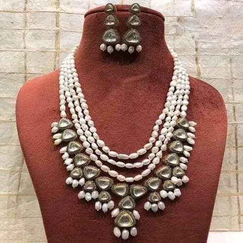 Layered Baroque Stone Necklace