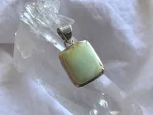 Lemon Chrysoprase Naevia Pendant - Square