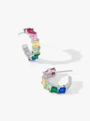 Lightweight Multicolor Hoops Earrings