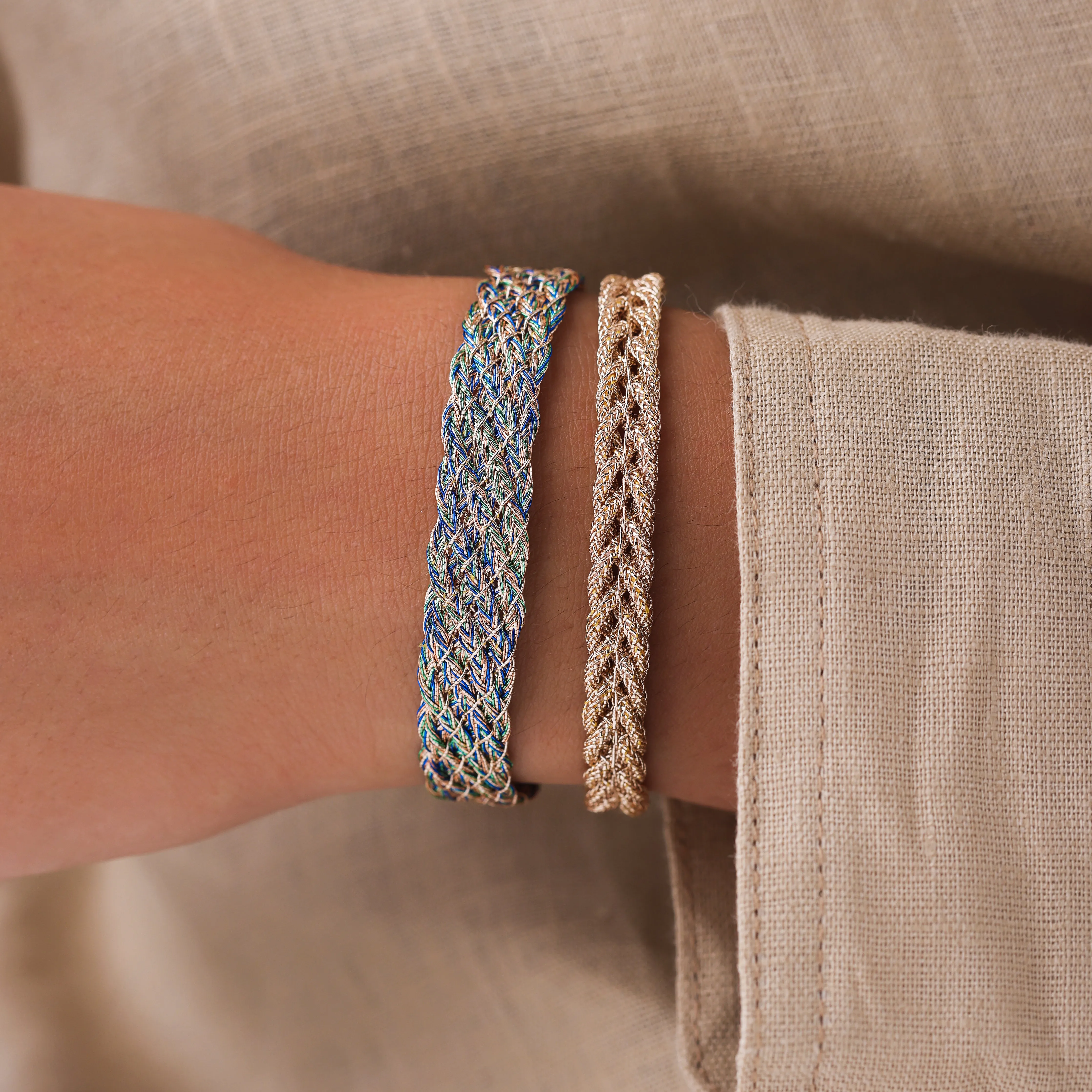 Lines n°1 bracelet in Rose Gold Majorelle