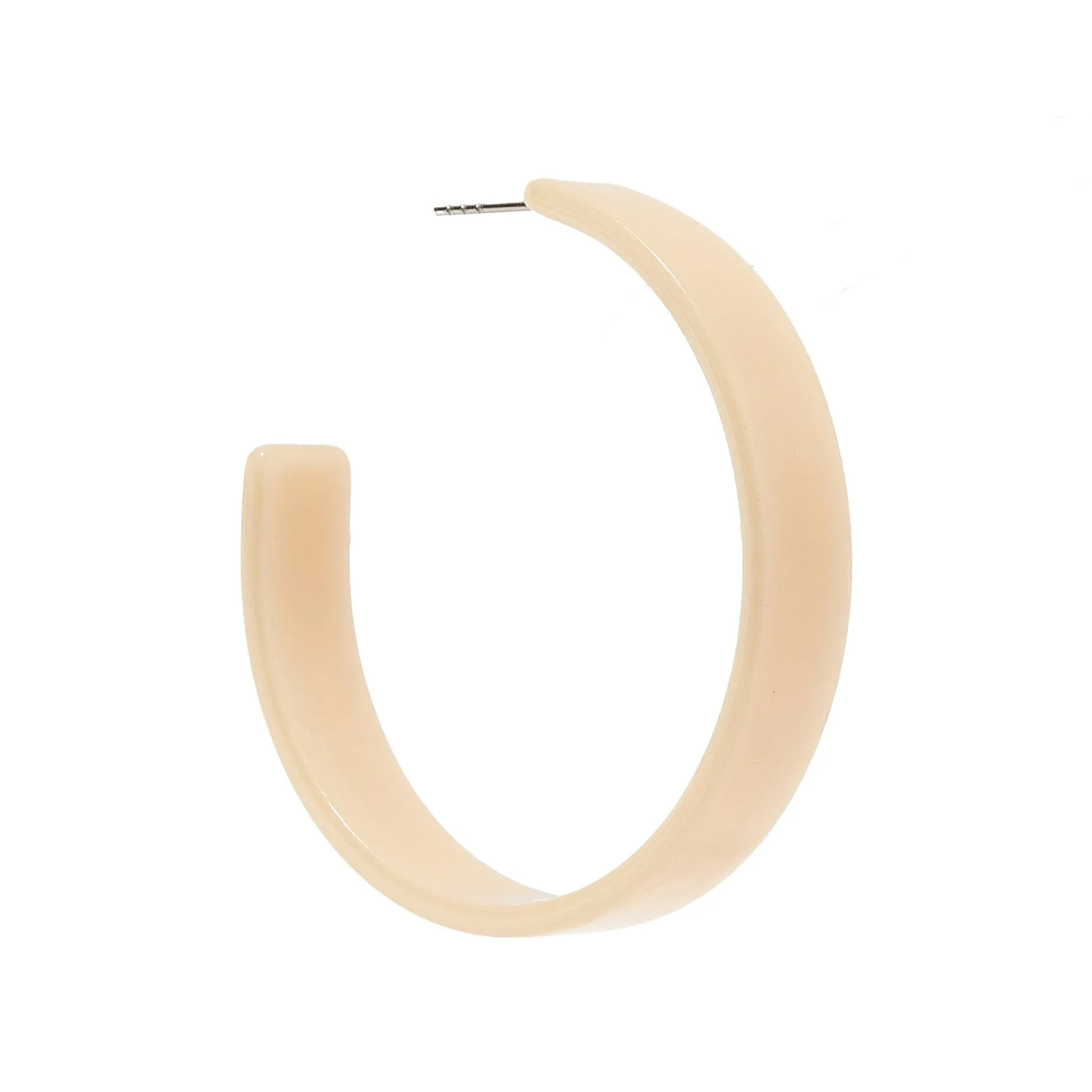 Linny Co | Ashley Medium Hoop Earrings in Latte Brown