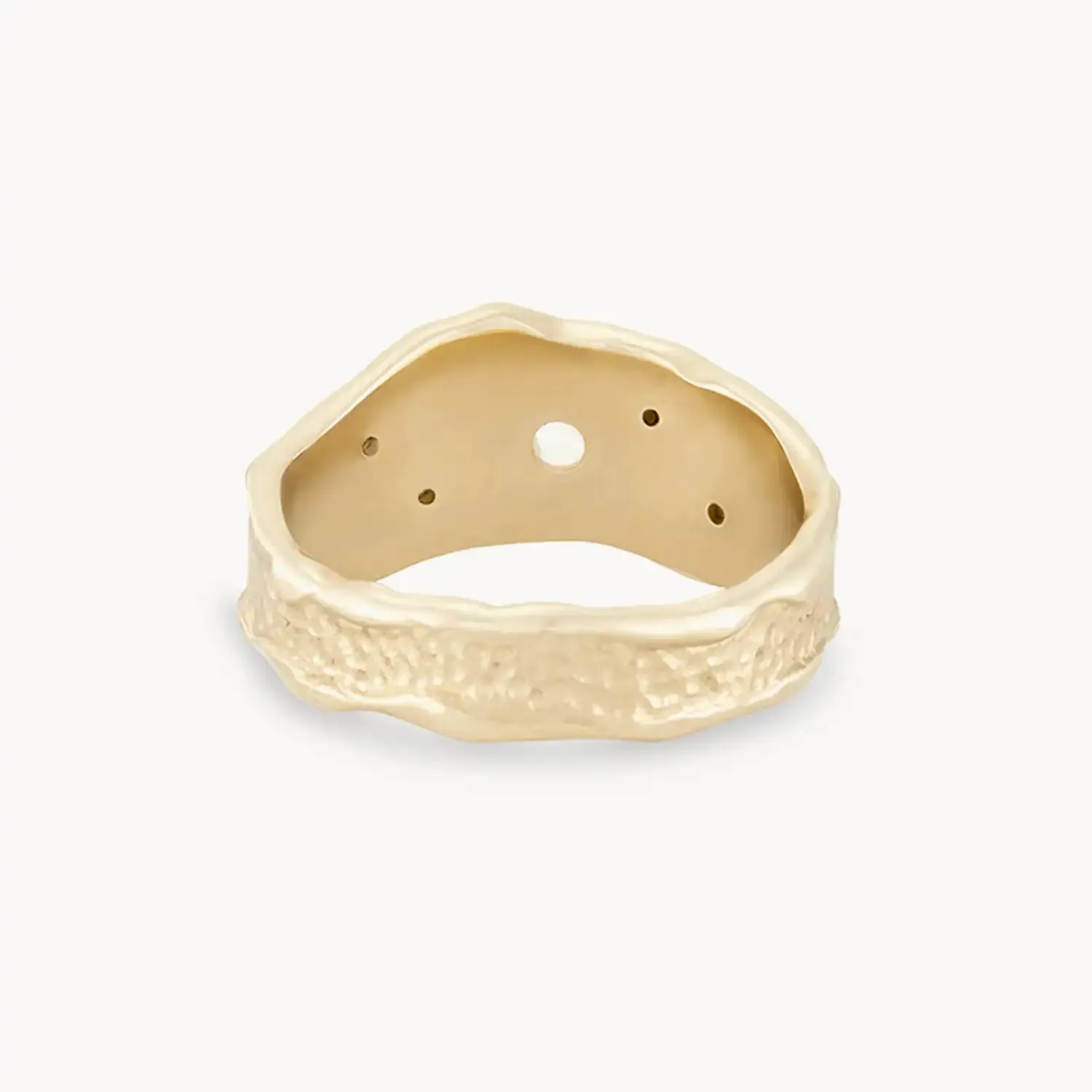 Luminous honey diamond ring - 14k yellow gold, white diamonds