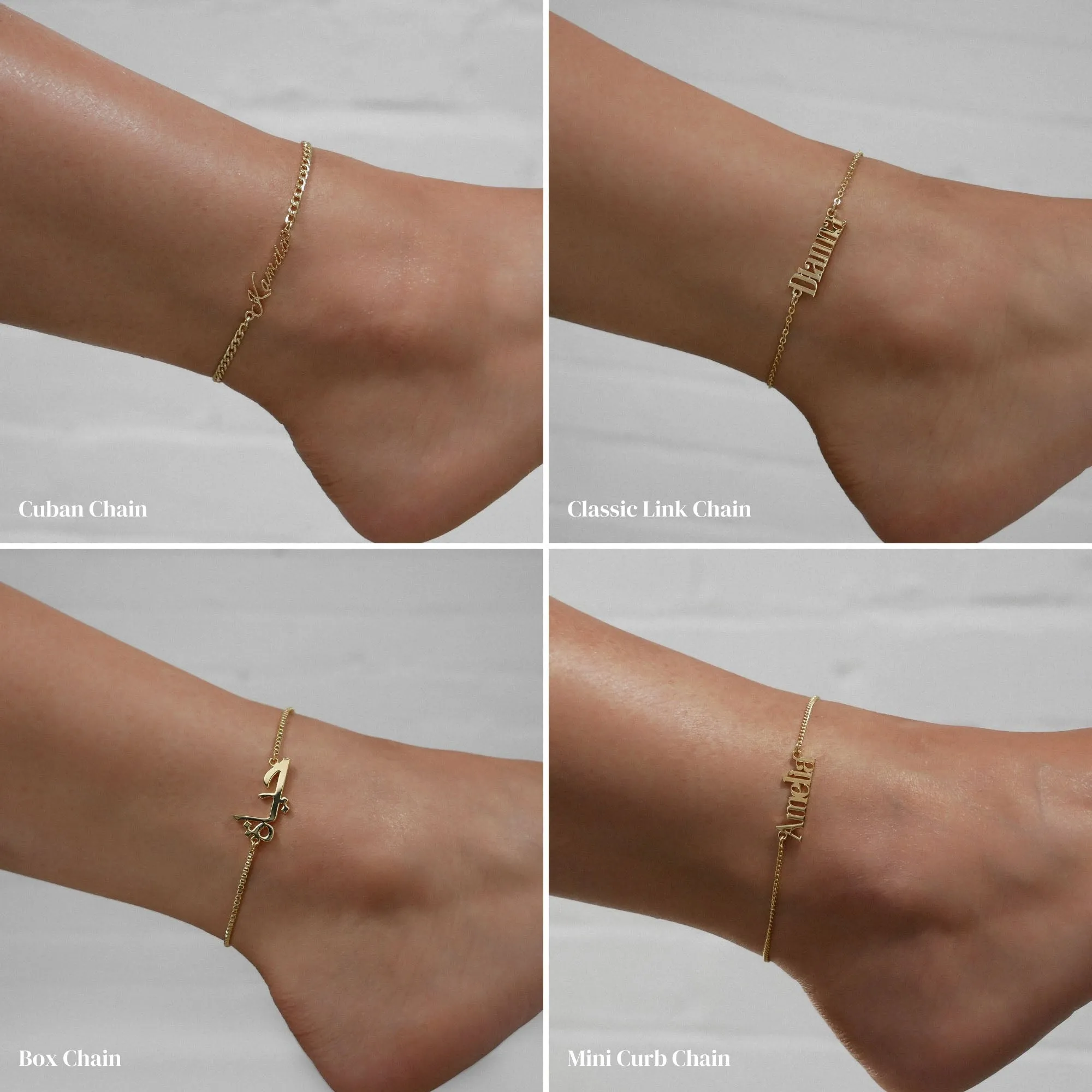 Manhattan Custom Name Anklet