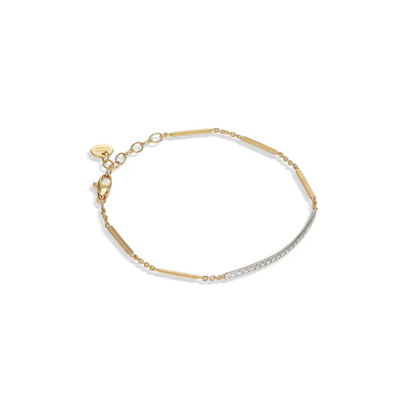 Marco Bicego Goa Collection 18K Yellow Gold Pave Diamond Bar Bracelet