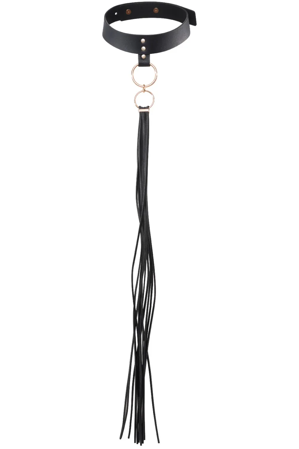 Maze Vegan Leather Wide Tassel Choker