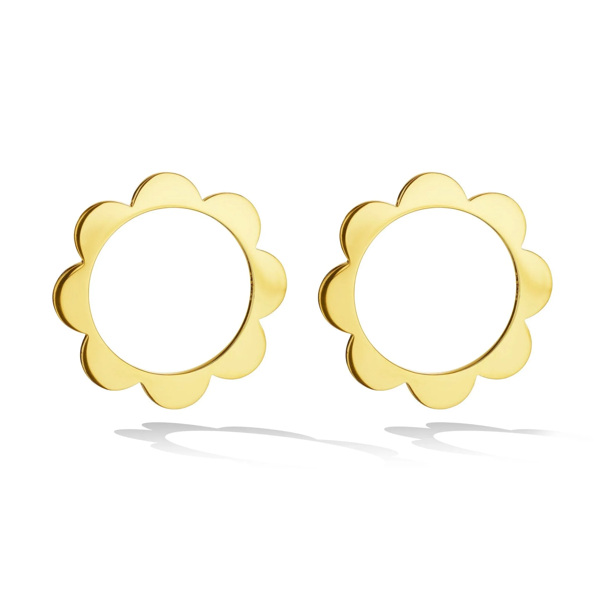 Medium Yellow Gold Triplet Stud