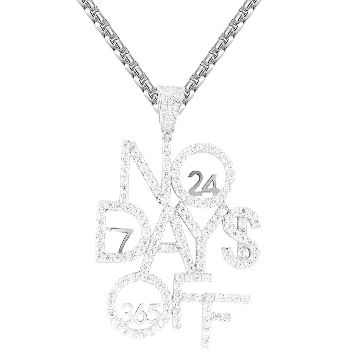 Men's No Days Off Grind 365 Days Hip Hop  Pendant