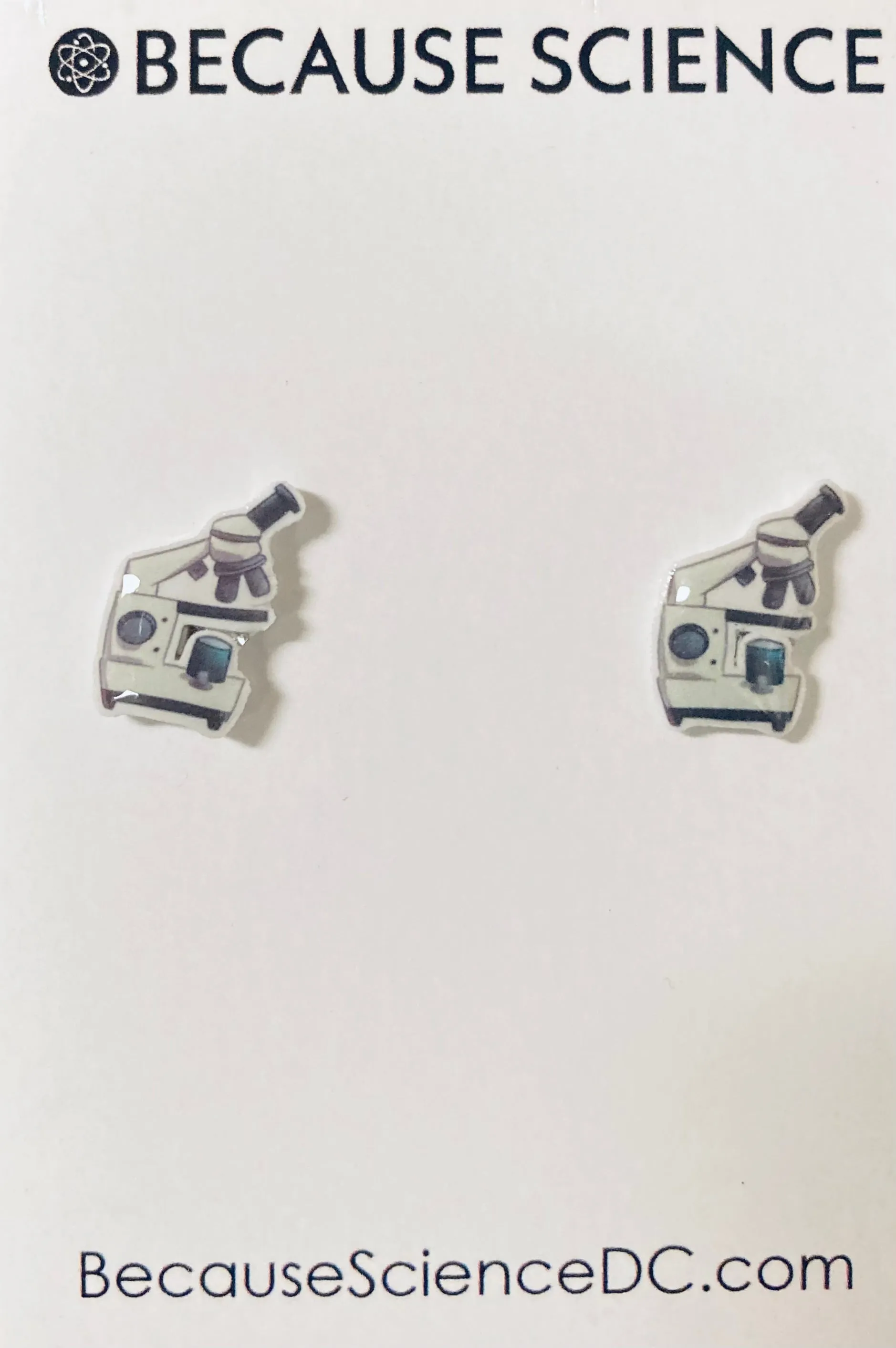 Microscope - Acrylic Post Earrings