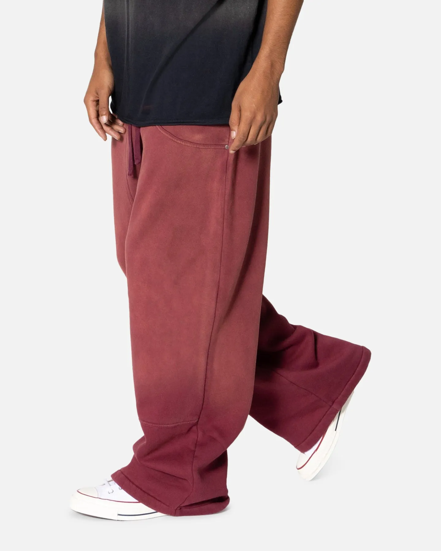 MNML West Double Knee Sweatpants Red