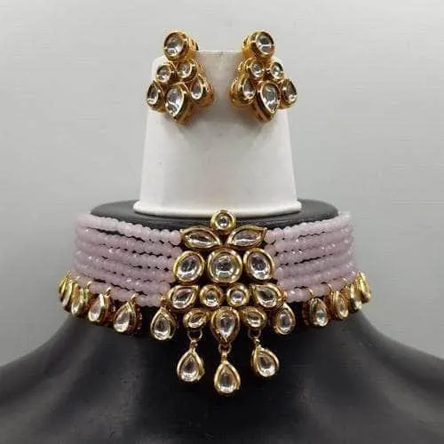 Onex Kundan Choker Necklace Set With Drops