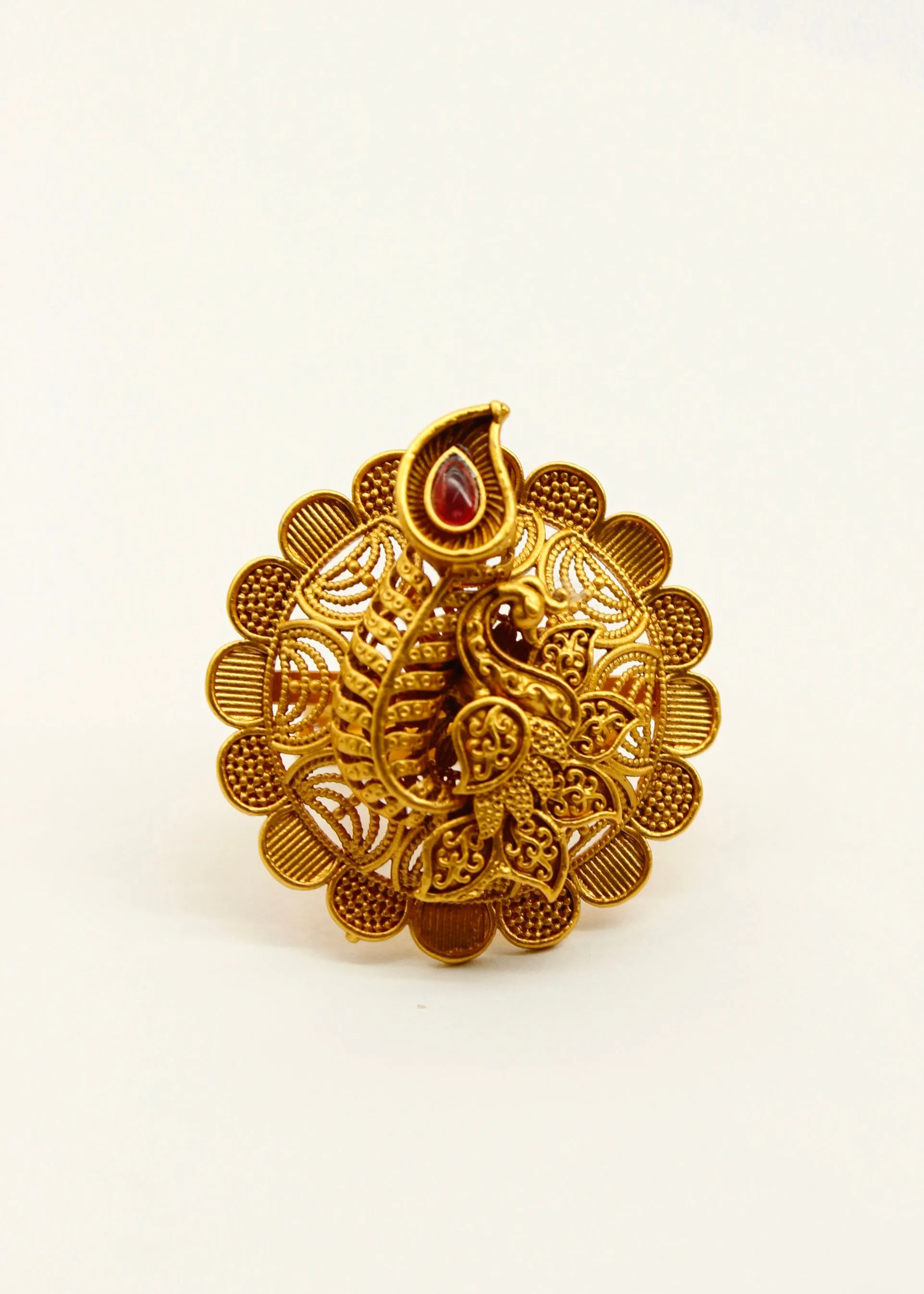 OPULENT PEAFOWL MATTE RING