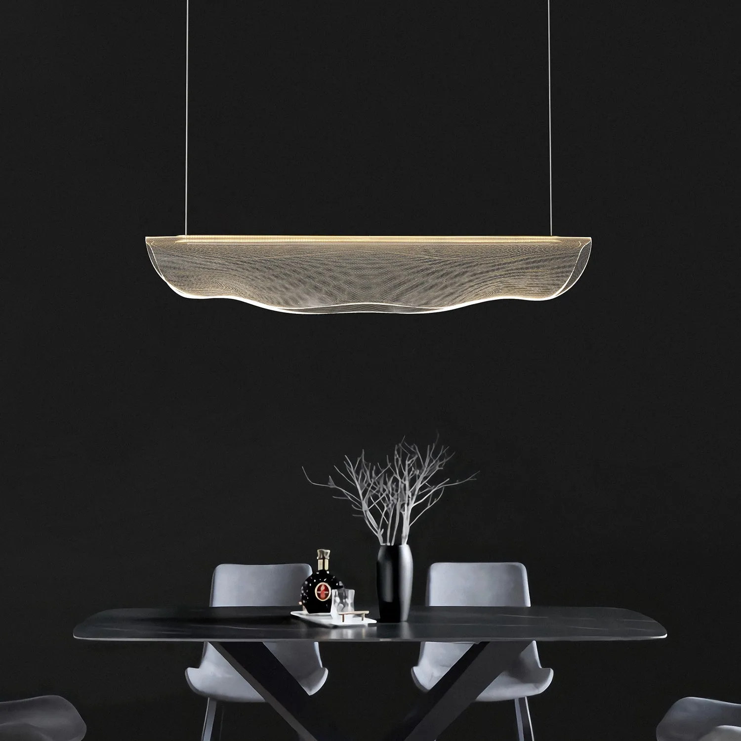 Oversize Post-Modern Art Acrylic Pendant Chandelier for Dining Room/Kitchen Island/Bar