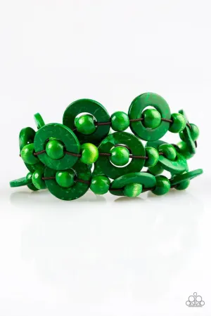 Paparazzi Bracelet ~ Cancun Catch - Green