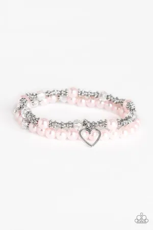 Paparazzi Bracelet ~ Sweetheart Splendor - Pink