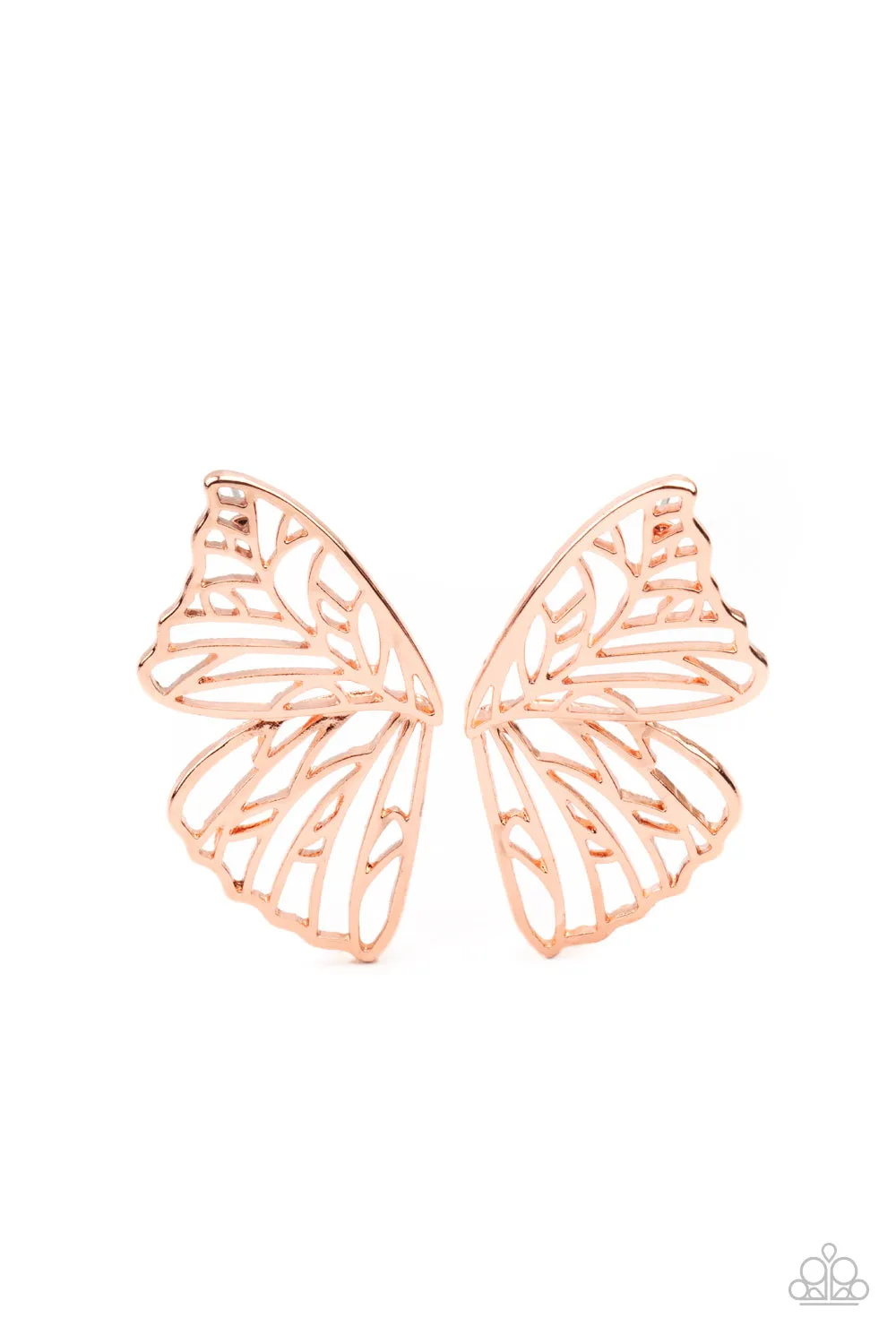 Paparazzi Butterfly Frills - Copper Earrings