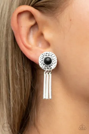 Paparazzi Earring ~ Desert Amulet - Black