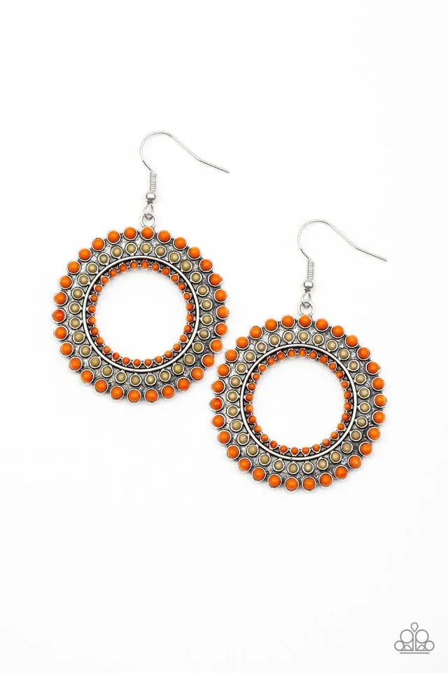 Paparazzi Earring ~ Rural Ripple - Orange