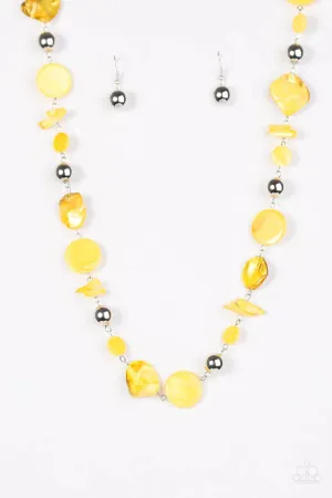 Paparazzi Necklace ~ A World To SEA - Yellow