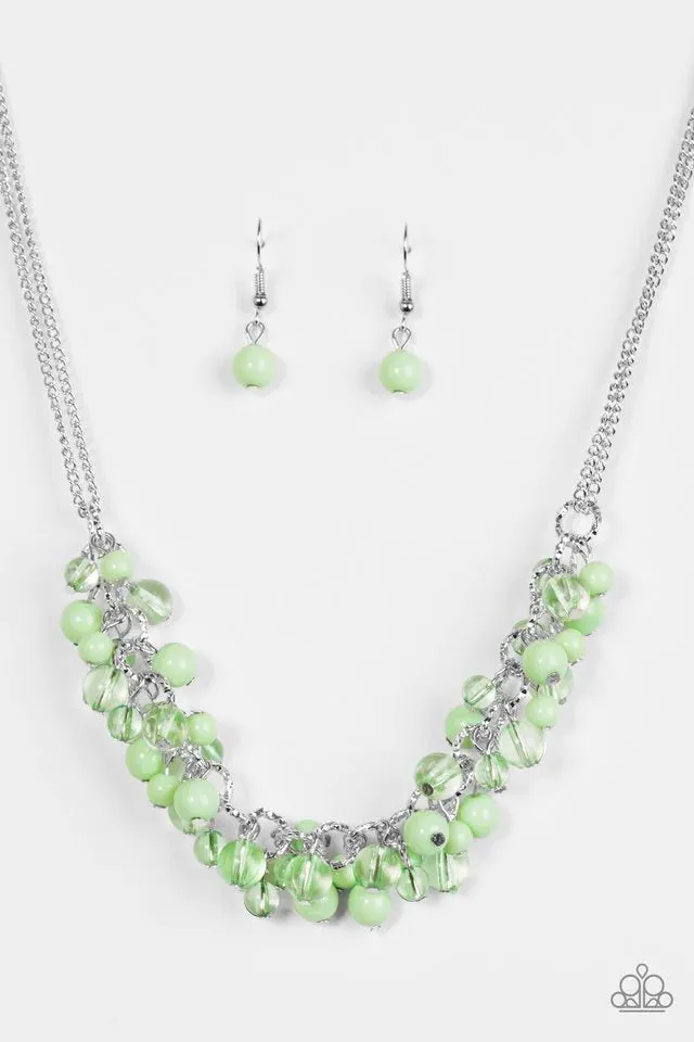 Paparazzi Necklace ~ Boulevard Beauty - Green