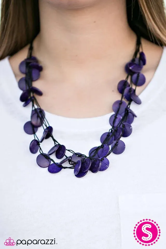 Paparazzi Necklace ~ Caribbean Catch - Purple