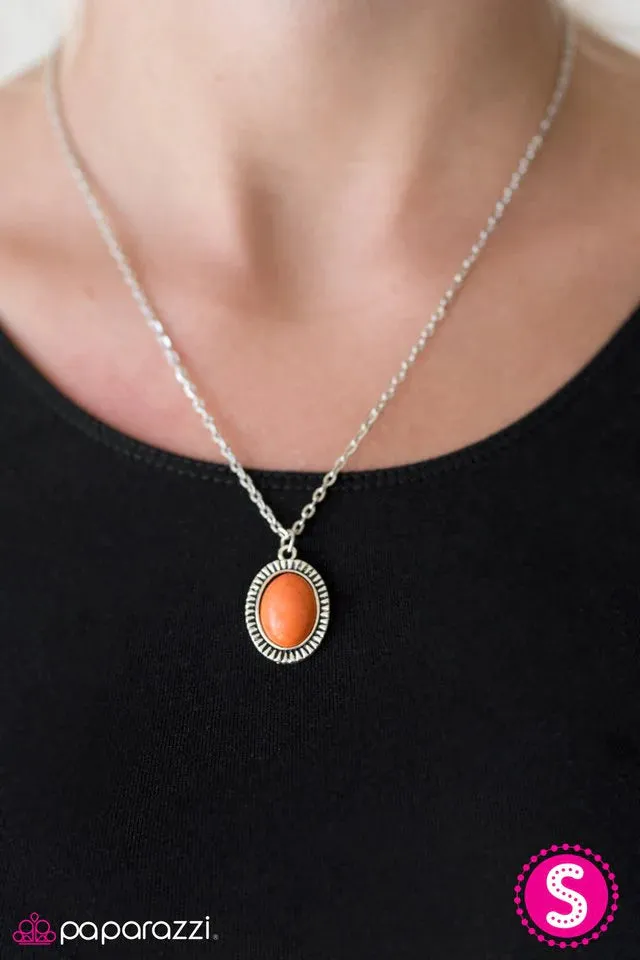 Paparazzi Necklace ~ Cast In SANDSTONE - Orange