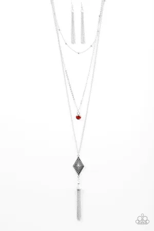 Paparazzi Necklace ~ Hightail It - Red