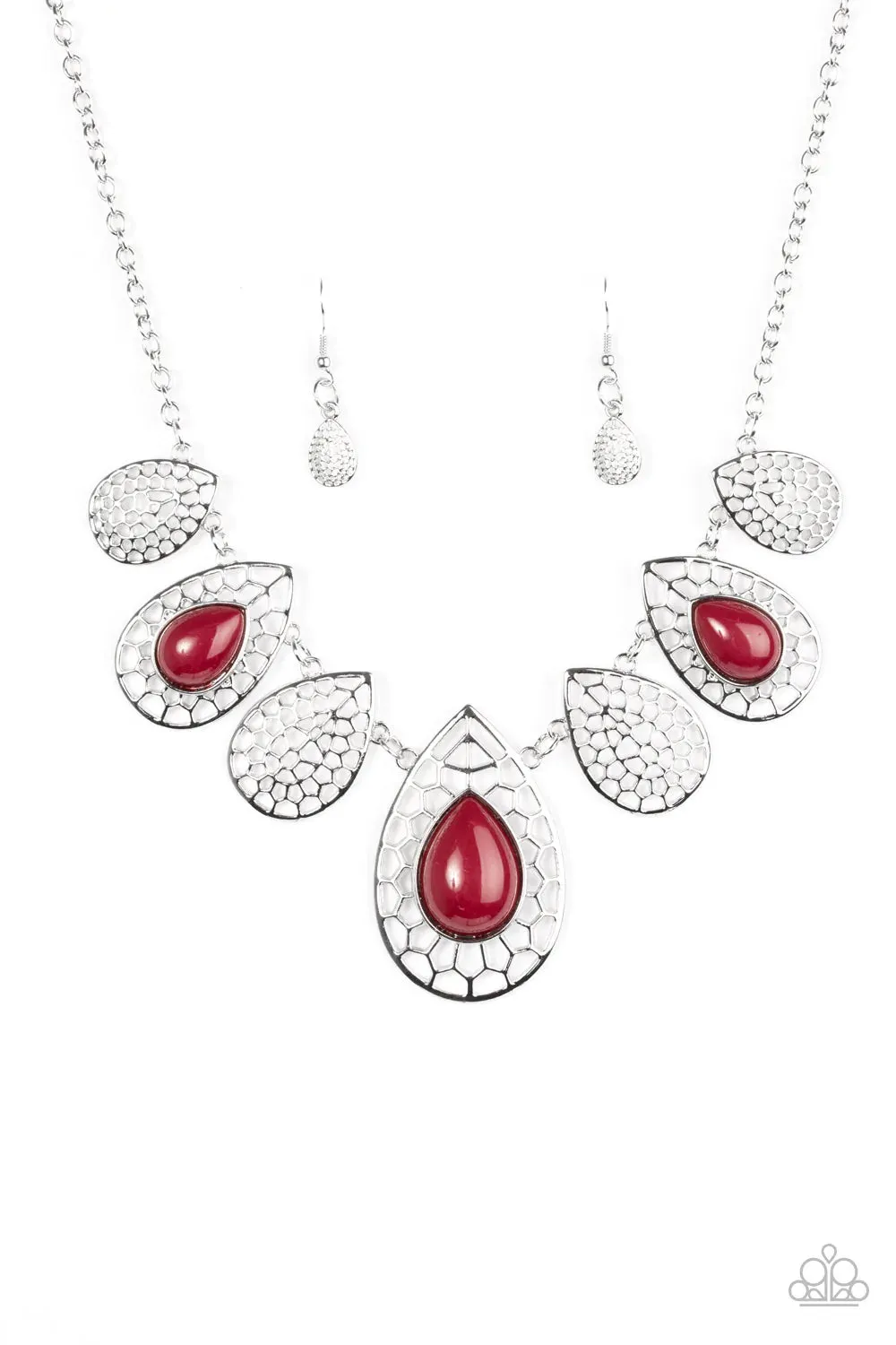 Paparazzi Necklace ~ Jungle Jane - Red