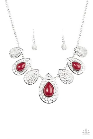 Paparazzi Necklace ~ Jungle Jane - Red