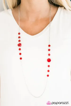 Paparazzi Necklace ~ More Mimosas - Red