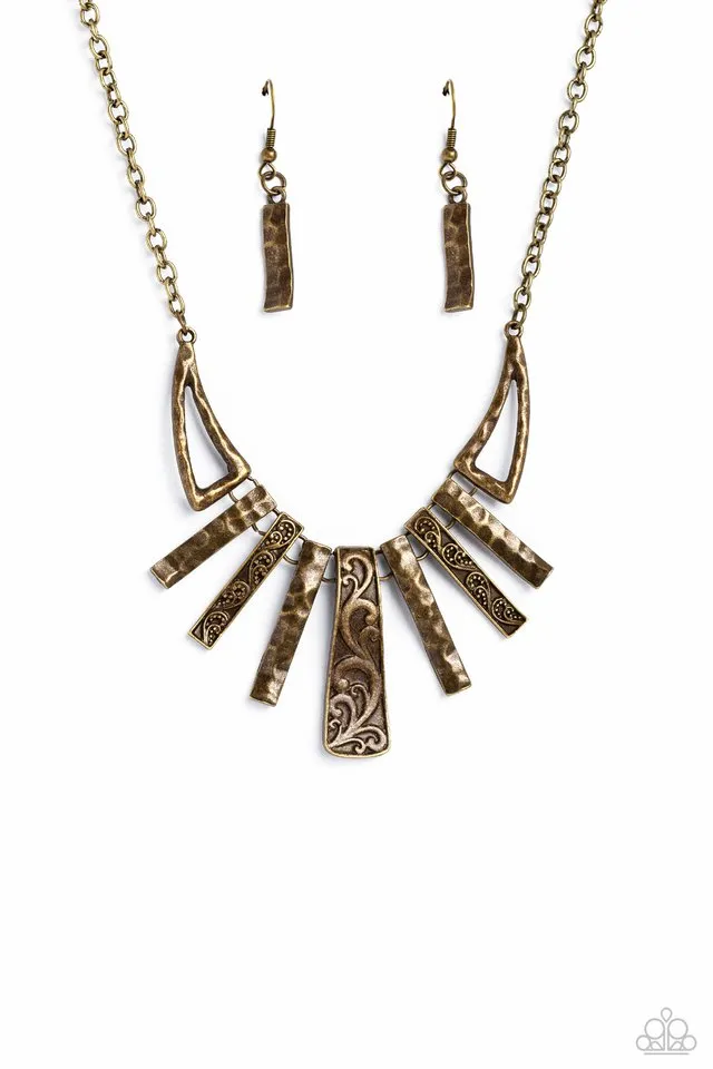 Paparazzi Necklace ~ Paisley Pastime - Brass