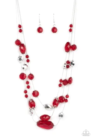 Paparazzi Necklace ~ Prismatic Pose - Red