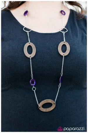 Paparazzi Necklace ~ See the Distinction? - Purple