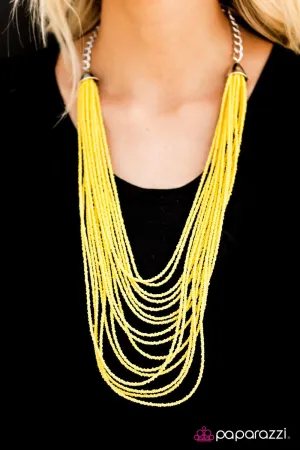 Paparazzi Necklace ~ The Bead Scene - Yellow