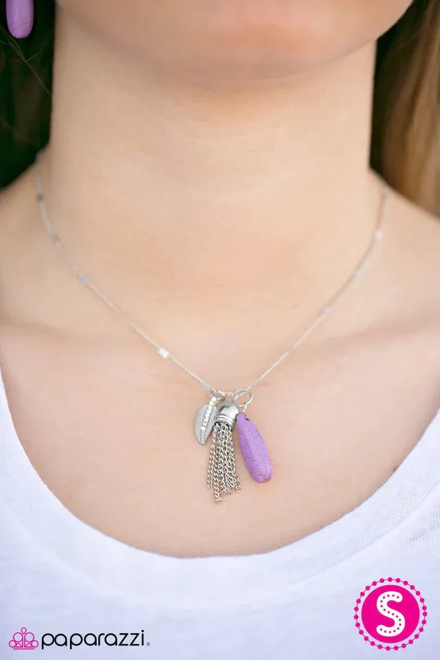 Paparazzi Necklace ~ Western Walkabout - Purple