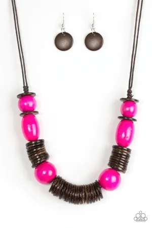 Paparazzi Necklace ~ You Better BELIZE It! - Pink