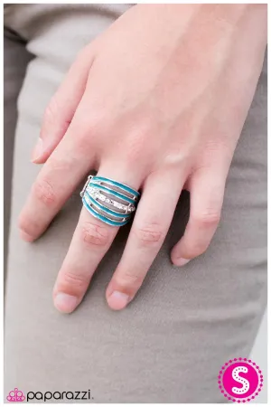 Paparazzi Ring ~ Spritzer - Blue