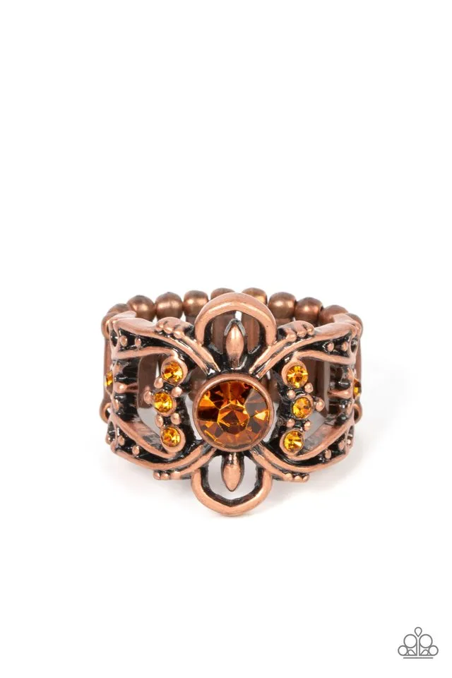 Paparazzi Ring ~ We Wear Crowns Here - Copper