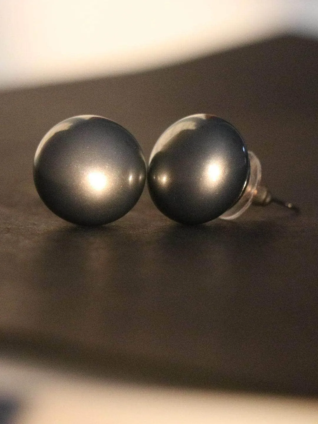 Pearl Statement Studs Ash