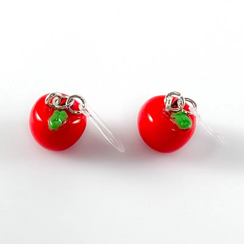 Perfect Apple Dangles Hypoallergenic Earrings for Sensitive Ears Made with Plastic Posts