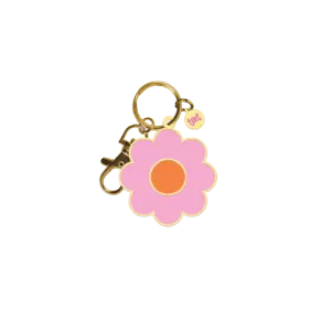 Pink Daisy Key Charms