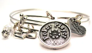 Poker Player Circle Expandable Bangle Bracelet Set