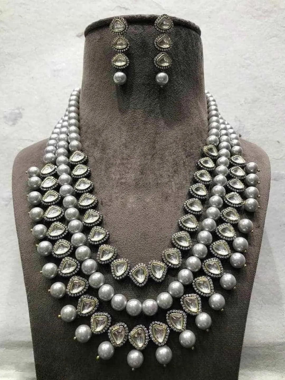 Polki Kundan With Beads Necklace