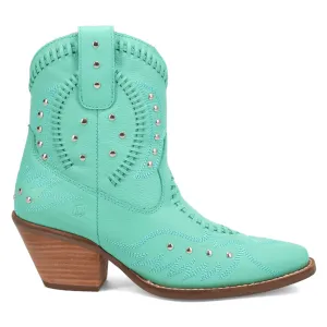 Precious Embroidered Studded Snip Toe Cowboy Booties