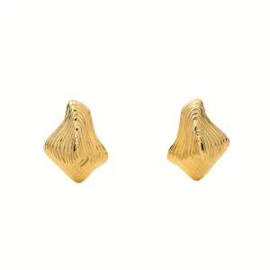 Relic Earring, Shiny Brass